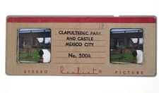 Stereo Realist 3D slide - Chapultepec Park & Castle MEXICO CITY #5004