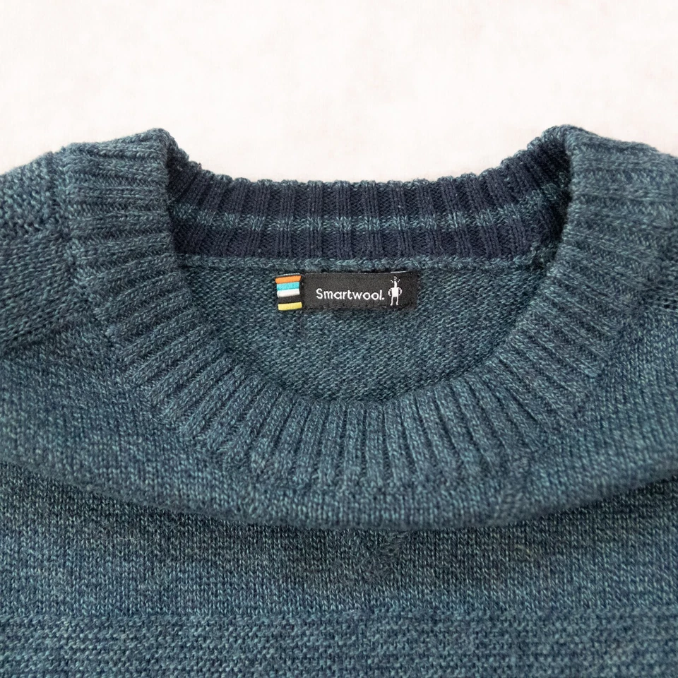 Smartwool Men's Ripple Ridge Crew Sweater Merino Wool Blend Blue M? (19.5x28) - Image 2 of 4