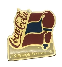 1990 US Olympic Festival COCA COLA Pin Lapel Hat San Antonio Texas