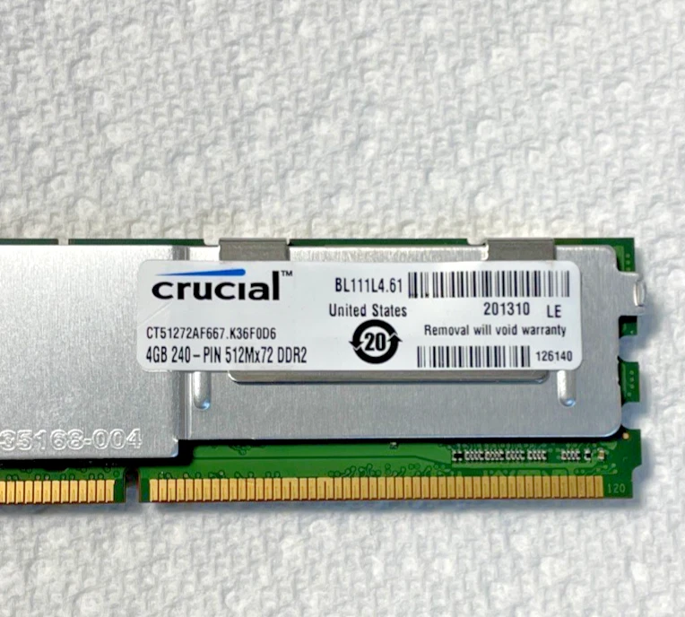 Crucial CT51272AF667 4GB PC2-5300F Server Memory RAM - Image 2 of 3