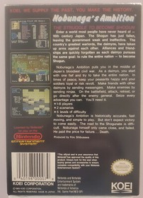 Nobunaga's Ambition (NES, 1989) - Nice complete copy w/poster - Tested, works