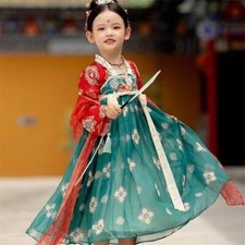 Childrens Girl Hanfu Chinese Dance Stage Performance Retro Princess Fairy Dress