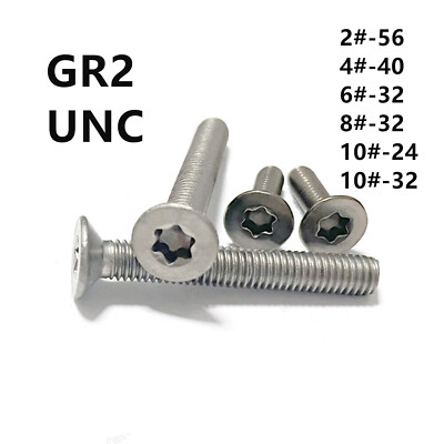 Titanium GR2 Torx Socket Countersunk Flat Head Screws 2# 4# 6# 8# 10#