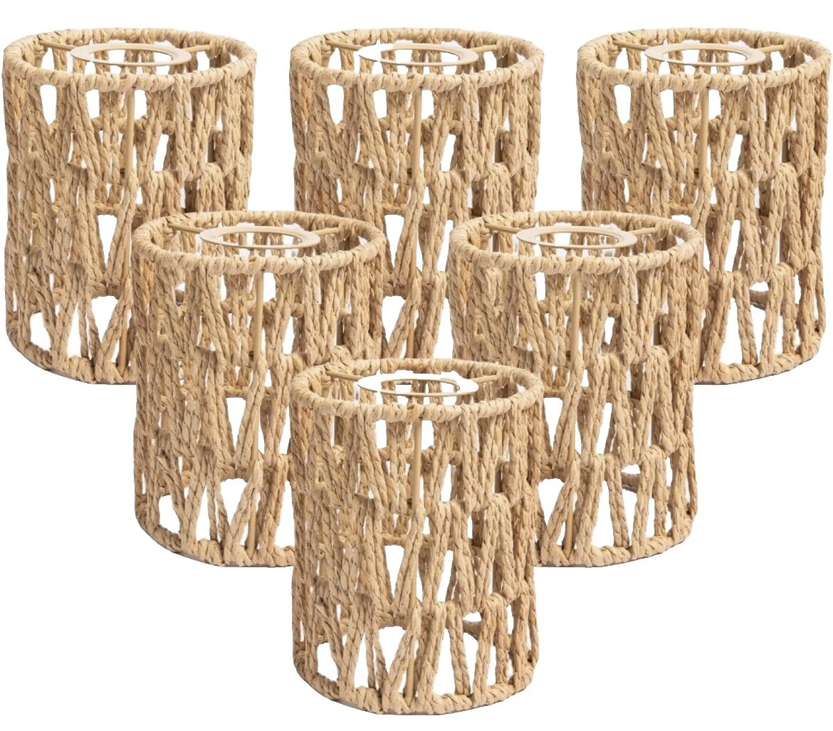 Rattan Marrón Pantallas de lámpara