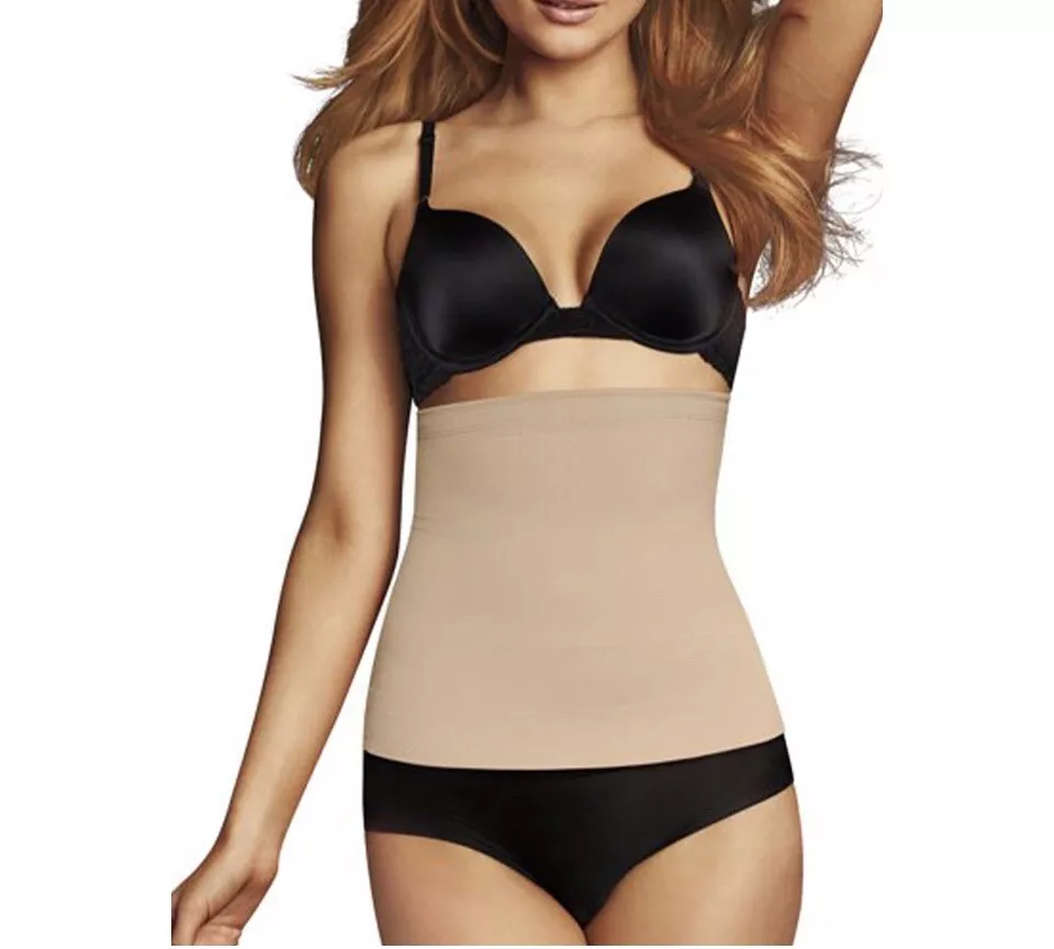 Maidenform Flexees Shapes Cool Comfort Firm Waist Cincher Nipper Beige  Large