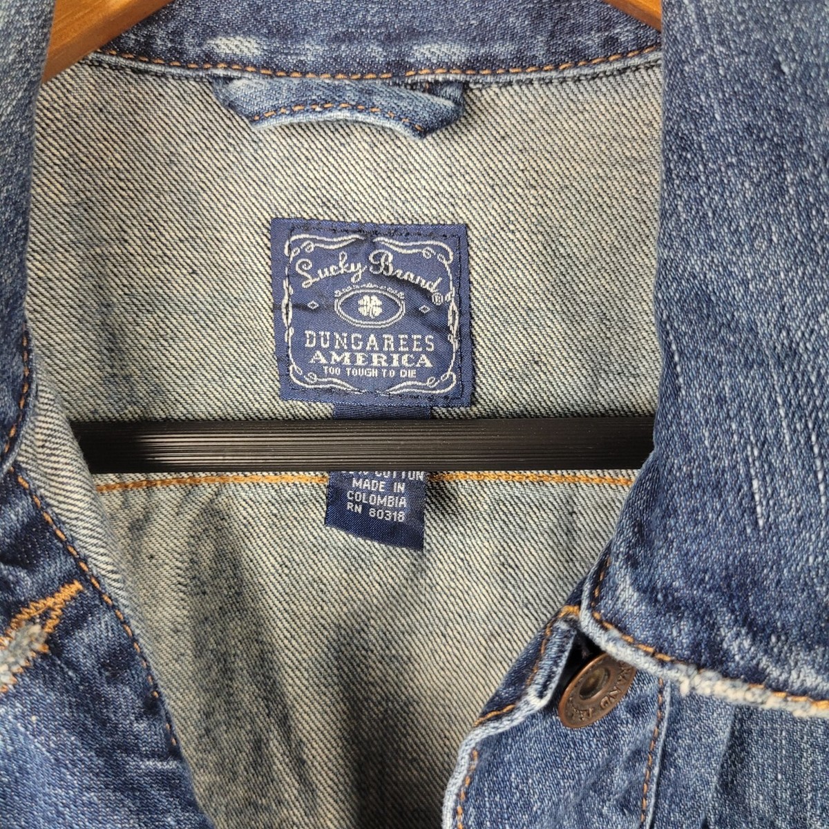 Lucky Brand DUNGAREES AMERICA デニムジャケット Vtg Womens LUCKY Brand Denim Jean Jacket DUNGAREES of