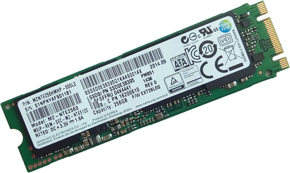 01FR919 Lenovo SSD 256GB M.2 2280 SATA 6G For Yoga 3 Pro 1370 80HE0006US - Image 2 of 4