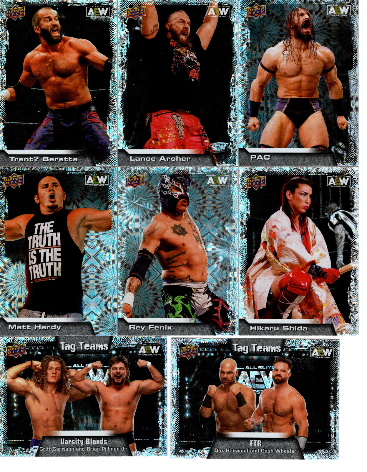 2022 Upper Deck AEW All-Elite Wrestling Pyro Parallel Inserts Pick from list