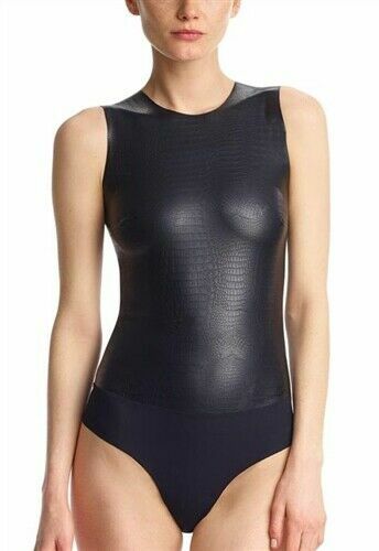 COMMANDO FAUX LEATHER ANIMAL BODYSUIT WOMENS M MEDIUM BLACK NEW *Z2 - Picture 1 of 3
