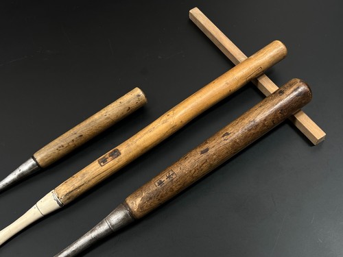Vintage Japanese Chisel 3set Nomi /Hand Plane Saw Iron Hammer Hand Tool/d56 - Picture 14 of 24