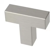 Liberty P46678K-SS Modern Square 1 1/4" Stainless Steel Cabinet Bar Knob 10Pk