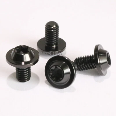 VSL M6 x 10 mm Flange Bolts Titanium Black M6 T30 Torx Head bolt M6x10mm Screw 2.1g