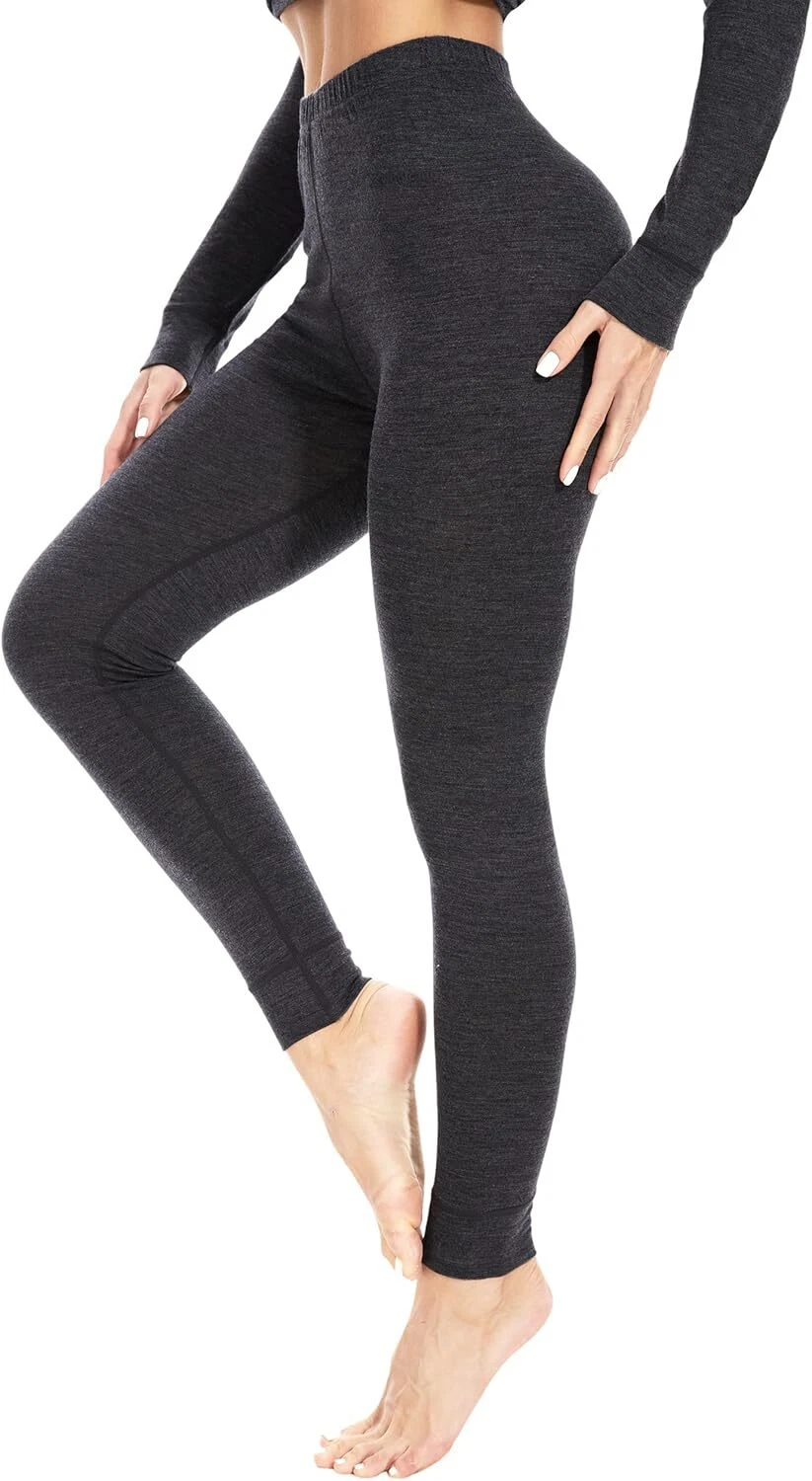 Women's 100% Merino Wool Base Layer Pants Thermal Base Layer Long Johns Bottoms
Opens in a new windo
