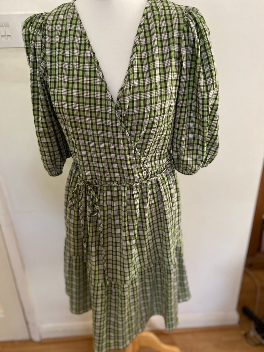 Ladies Green/White Black checked dress by George Size 10 Excellent cond |  eBay