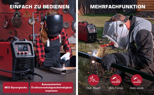 ARCCAPTAIN 7-in-1 Welding Equipment MAG/MIG MMA/Lift TIG-ITS200 200A FLUX IGBT 230V - Picture 11 of 15