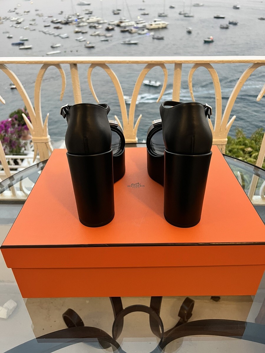 セール【HERMES】Sandali SOLD OUT Brand New Hermes Black Hilda 80 sandal, Size 36. | eBay