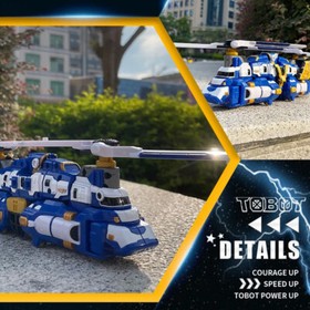 Tobot V TWIN BLADE/ JUSTICE V Transformer Season5 Helicopter Robot Figure Toy