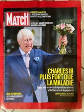 Roi Charles III Poster Paris Match 3915 Affiche Presse Mai 2024 80 x 60 b état