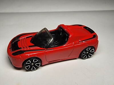 2016 Hot Wheels TESLA ROADSTER -Red HW Green Speed 1:64 Diecast Car Elon Musk