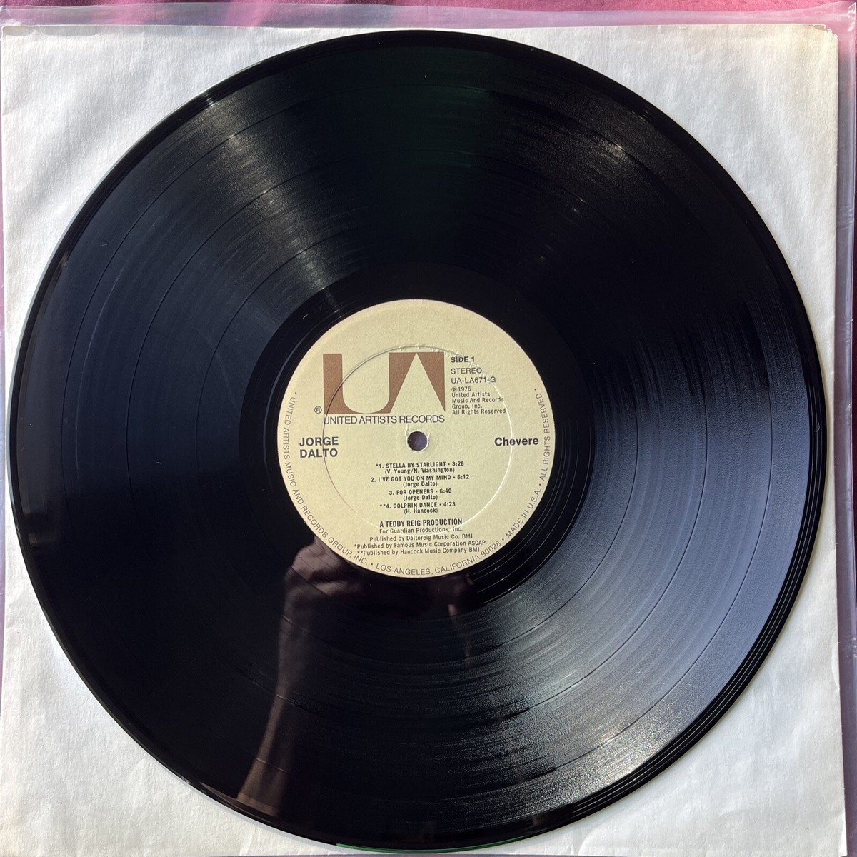 JORGE DALTO Chevere LP UNITED ARTISTS Original RARE LATIN JAZZ