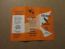 WPS Chicago Ravens Vintage Defunct Circa 1976 Team Logo Ticket Information
