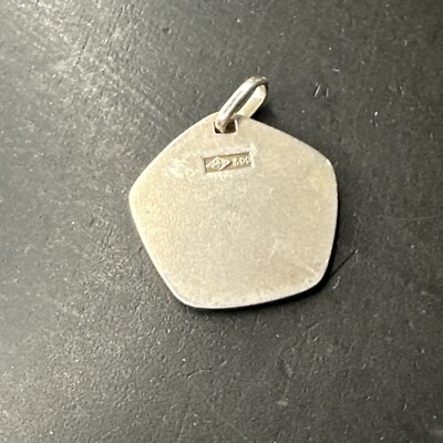 Pendentif Ancien Argent Massif 925 – Breloque Art Nouveau, Style Ethnique Déco