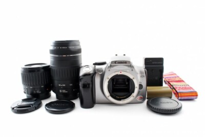 Canon EOS 300D Kit Avec Objectifs 75-300 & 35-80 – Appareil Photo Numérique Argenté