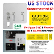 Generator Interlock Kit For Square D QO or Homeline 150 & 200 Amp Panels
