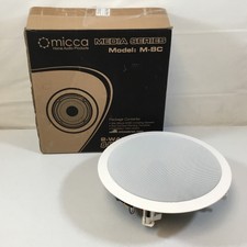 Micca M-8c White 2-way Media Series 100 Watts 8 Inch In-ceiling Speaker Used