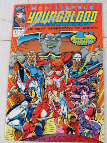 Youngblood #1 abril Image Comics 1992 firmado por Rob Liefeld