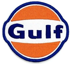 Gulf Racing Gasoline Oil Patch Iron Sew On Vintage Style Retro Cap Hat
