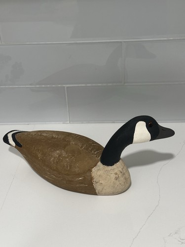 Kanadische Gans Lockvogel Holz Vintage Schild von Evelyn aus 1984 Sammlungsstück - Bild 2 von 9