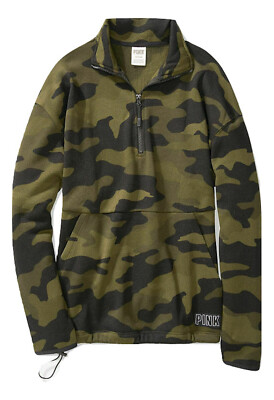 Sweater Knit Quarter-Zip Tunic, Print, S - Women's Hoodies \u0026 Sweatshirts - Pink