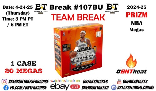 BOSTON CELTICS 2024-25 NBA Prizm Basketball Mega CASE 20 BOX Break #107BU