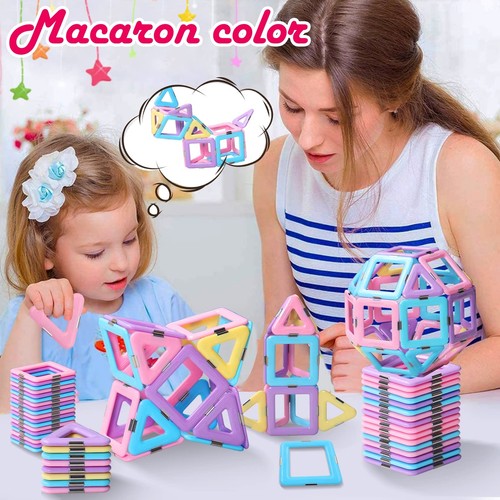 Magnetic Tiles Toys for 3 4 5 6 7 8+ Year Old Boys Girls Upgrade Macaron Cast... - Picture 2 of 8
