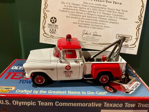 Matchbox Texaco Tow Truck 1955 Chevy 3100 pickup US Olympic COA - Picture 3 of 10