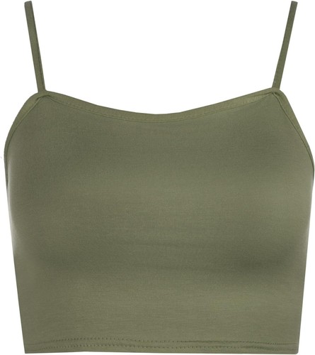 Womens Strappy Sleeveless Ladies Bralet Crop Stretch Vest Top - Picture 29 of 43