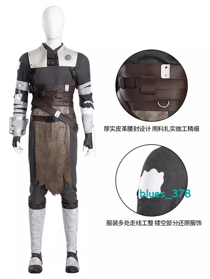 Star Wars Starkiller Men's Halloween Cosplay Costume Outfits Clothing Full Set - Image 3 of 4