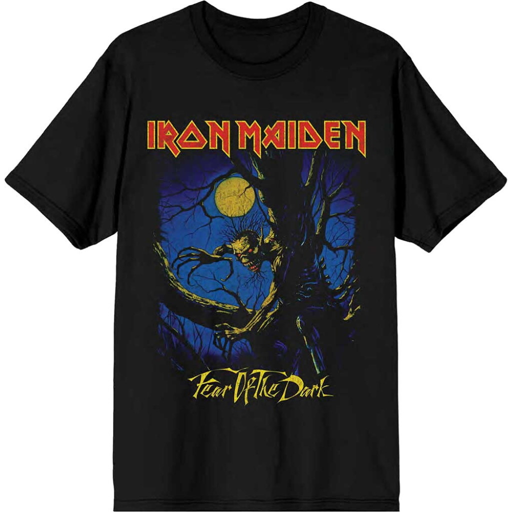 Iron Maiden Fear Of The Dark Moonlight Black T-Shirt NEW