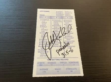 STRAT-O-MATIC Signed Card Jeff Kunkel 1990 Texas