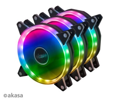 Akasa AK-FN107 Vegas AR7 Dreifach 120mm adressierbar RGB LED Lüfterpaket