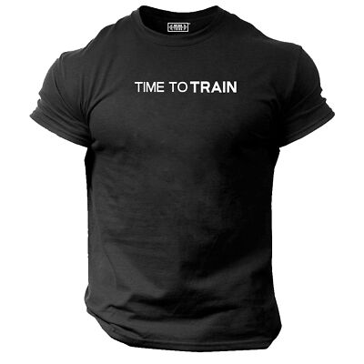 Time To Train T-Shirt Gym Kleidung Bodybuilding Training MMA Workout Gymwear Top