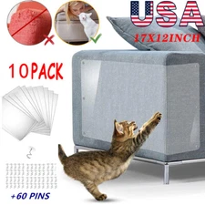 10 PCS Cat Furniture Scratch Guards Couch Protectors Clear Anti-Scratch Pad Tape