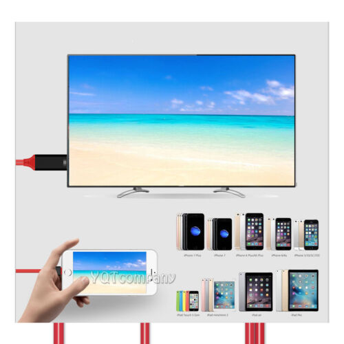HDMI Mirroring Cable Phone to TV HDTV Adapter For iPhone 14 13 12 11 XR 6 7 8 Xs - Picture 9 of 11
