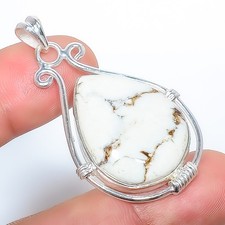 Lemon Chrysocolla 925 Sterling Silver Jewelry Pendant 1.79" P7559-42