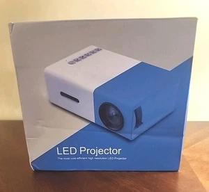 Portatif LED Mini Projecteur Bleu haute résolution/Blanc Nouveau en boîte scellée