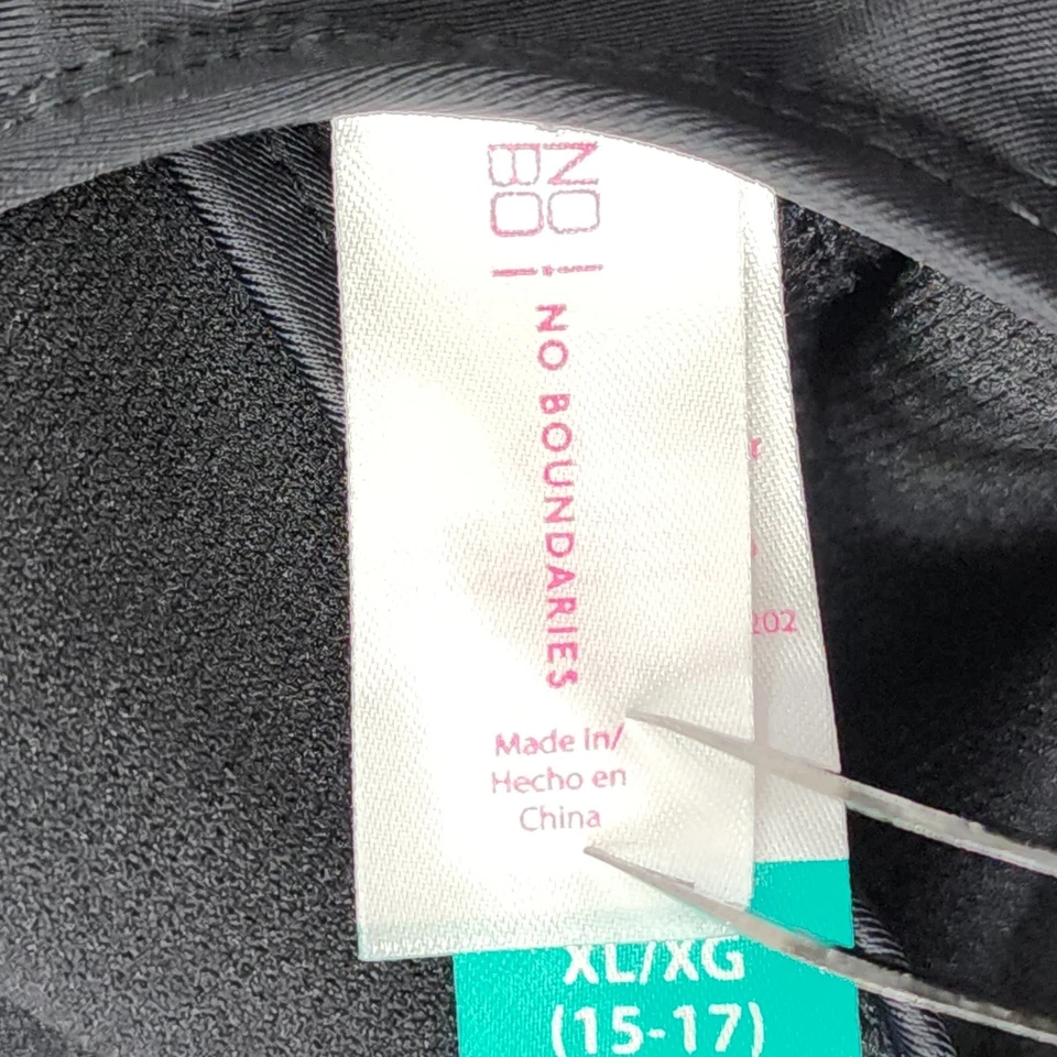 No Boundaries Swimsuit Womens XL (15-17) Black Scoop Back One-Piece High Cut - Image 4 of 4