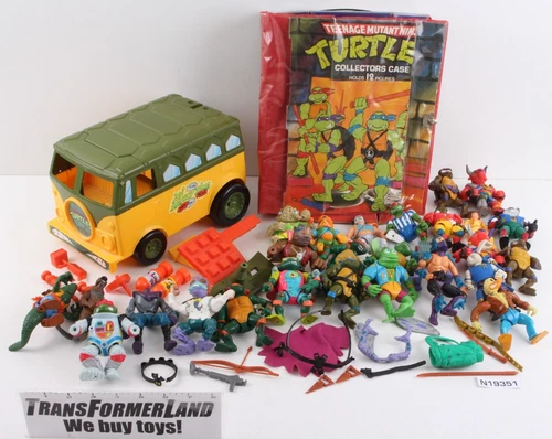 Vintage TMNT Teenage Mutant Ninja Turtles Figure Parts Vehicle Lot Foot Soldier