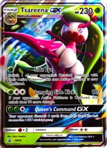1x Tsareena GX - SM56 - SM Black Star Promo Moderately Played Pokemon SM Black S