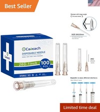 Individually Wrapped 100pcs 26 Ga 1 Inch Sterile Needles for Safe Industrial Use